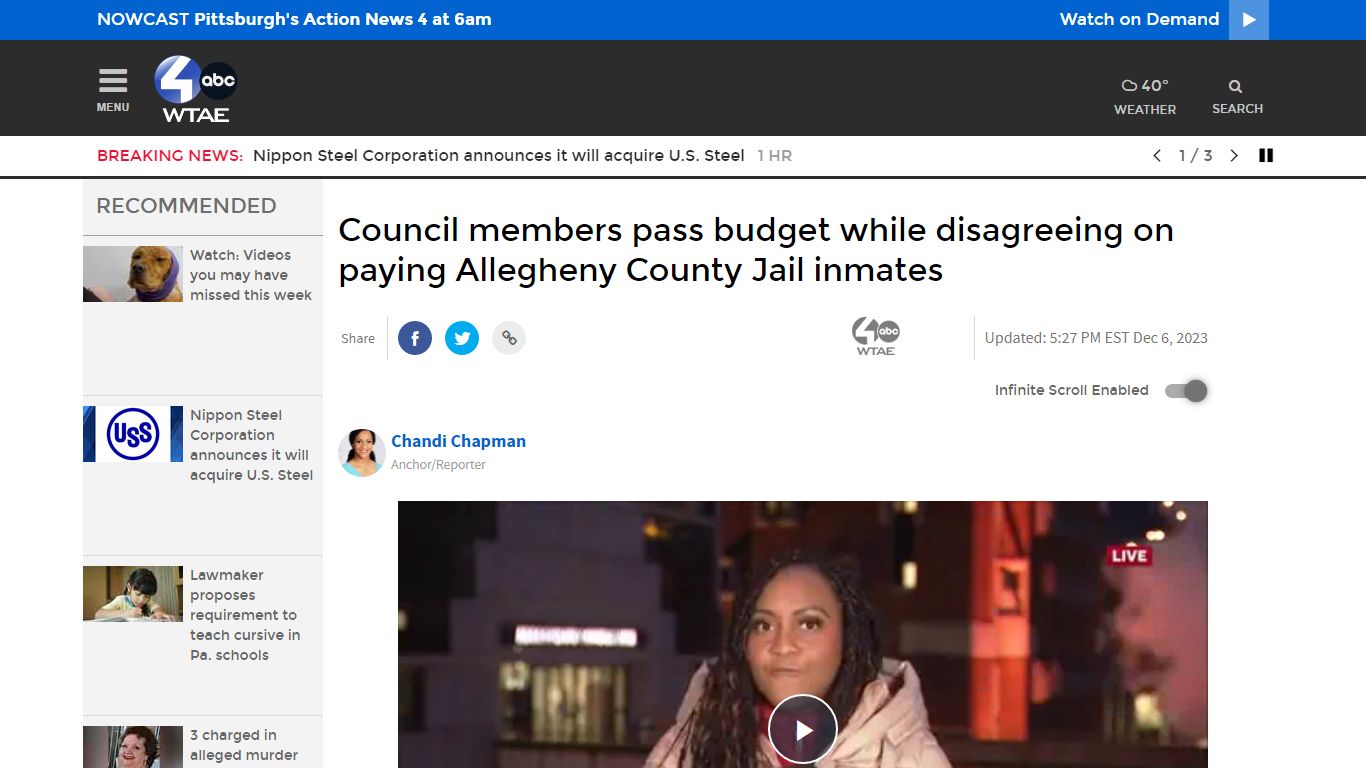 Pay for Allegheny County Jail inmates in new budget